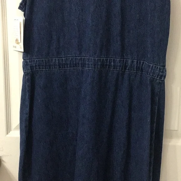 NWT Vintage Faded Glory Sz M 8/10 Front Button Down Sheath Jean Maxi Dress. - Picture 4 of 8